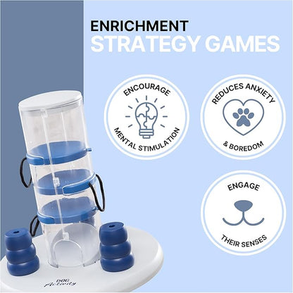 TRIXIE Gambling Tower Dog Activity Interactive Toy, Level 2 Food Puzzle Game, Brain Teasing Treat Dispenser, IQ and Mental Development Toy for Smart Dogs, Enrichment Toy for Boredom Busting
