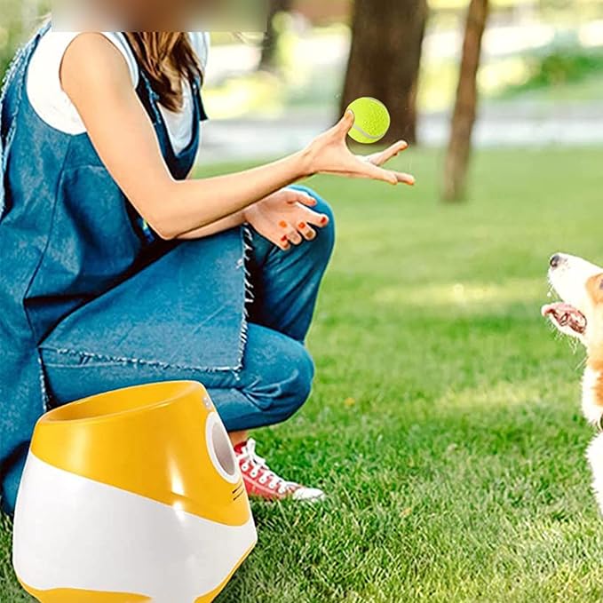 Genérico Automatic Ball for Dogs - Interactive Pet Machine - Interactive Ball for Pets - for Outdoor House Family Play Exercise and