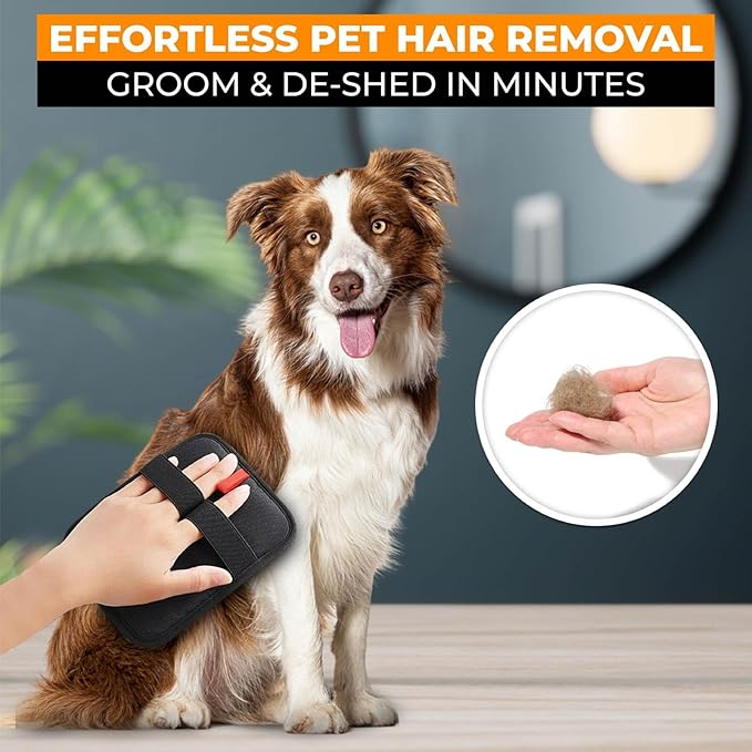 2Pcs Pet Hair Removal Gloves for Cats & Dogs - 2025 New Upgraded, Reusable Efficient Grooming Glove for Pet Hair,Pet Hair Remover Tool for Clothing, car seat, Couch,Carpet.