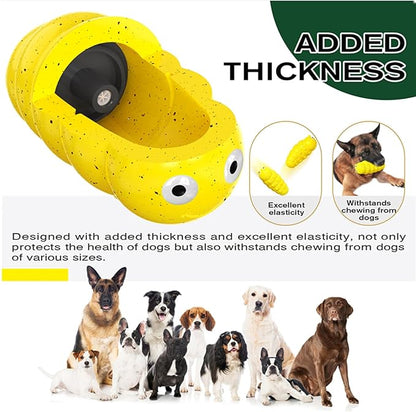 Indestructible Dog Toy for Aggressive Chewers, Extremely Tough Dog Toy for Large Breeds, Durable and Tough Latex Toy for Medium/Large Breeds,Gifts for Dogs,Yellow