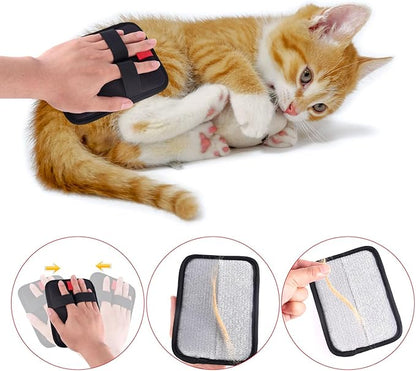 Cat Grooming Glove, Reusable Cat and Dog Hair Remover Tool Pet Grooming Glove for Dogs Bathing Pet Hair Removal Cleaning Brush Mitt Deshedding Washing