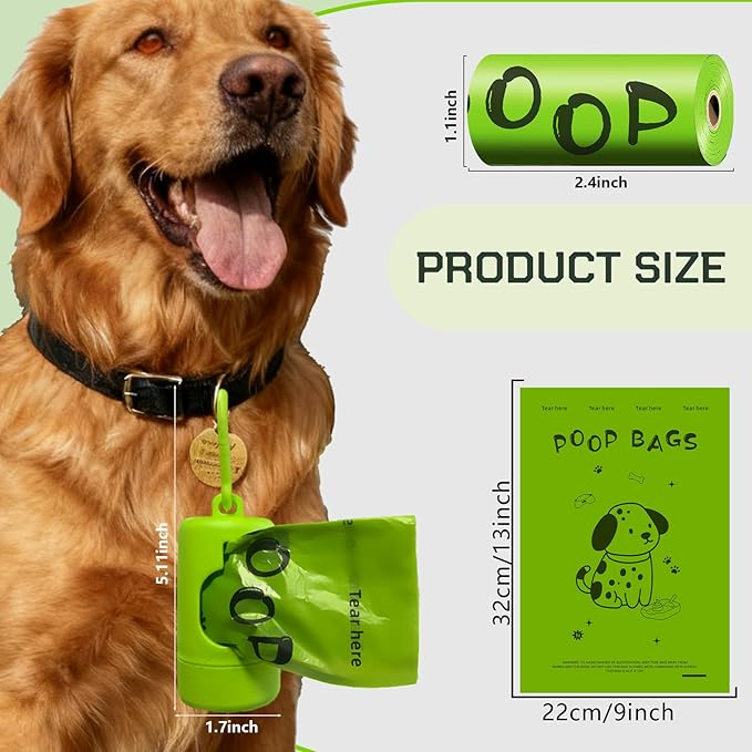 Dog poop bag rolls 120 bags lavender flavor, 13x9 in Extra Large with Dispenser, Guaranteed Leak Proof and Extra Thick, For Fragrance Bags for Dogs Walking and Cat Litter