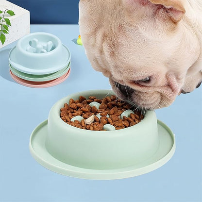 Dog Slow Feeder Round Bowl Interactive Fun Shape Bowls Bloat Stop Choking for Small Dogs