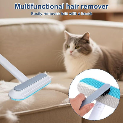 Pet Hair Removal Tool & 2 Cleaning Brushes, Multifunctional Pet Hair Remover Reusable Washable Dog Cat Fur Cleaning Broom for Carpet Sofa Furniture Window Tile