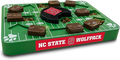NCAA Puzzle Toy Slow Feeder, Puzzle Treat Dog Toy, Interactive Dog Treat Toy, Dog Puzzle Feeding Slow Toy (North Carolina State Wolfpack)