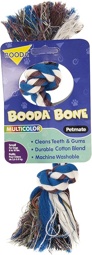Petmate Booda Two Knot Rope Bone, Multicolored, Small