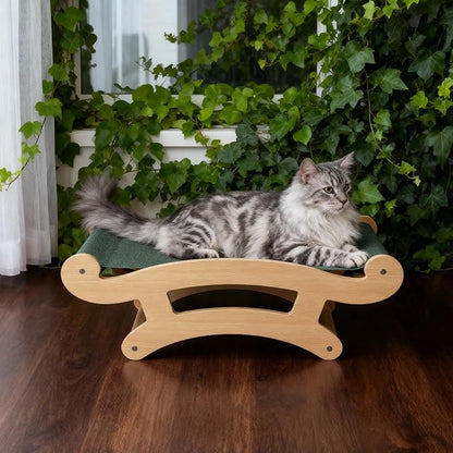 Cat Bed, Breathable Elevated Cat Hammock,Wooden Cat Beds for Indoor,Raised Pet Beds Suitable for Cats, Puppy, Bunny and Small Animal