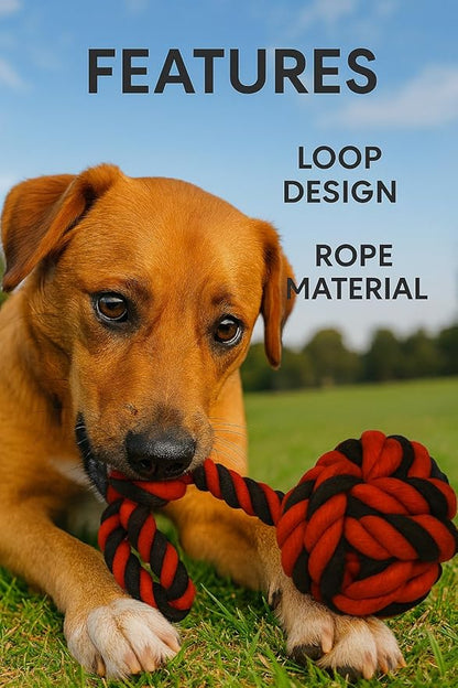 Dog Rope Toys Heavy Chew Toys for Medium and Large Breed Dogs, Durable Rope Toy Set for Teething, Chewing Support and Interactive Play (4 pcs Dog Toys Combo)