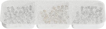 PawsPik® Replacement Filters for PawsPik BOSS-01 Wireless Stainless Steel Battery Operated Water Fountain, 8 Pack Filter & Sponges Set for 4 months of Replacement, 5 Layer Filtration
