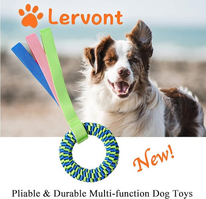 2 Pack Dog Toys for Aggressive Chewers, Tug of War Dog Toy, Dog Teeth Cleaning Toy, Dog Rope Toys for Medium and Large Dogs