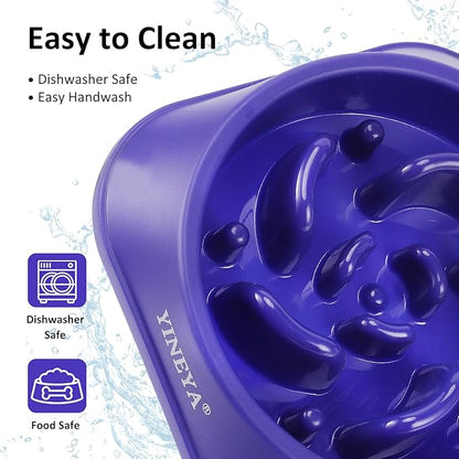 2PCS Slow Feeder Dog Bowls, Pet Supplies That Slow Down Eating, Pet Food Bowls, Maze Dog Puzzle Feeder for Medium Breed