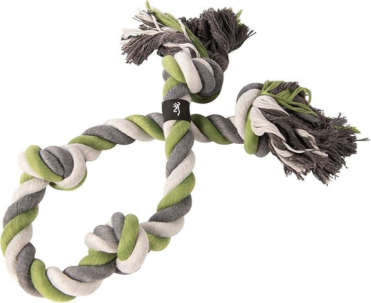 Browning Pet Training Tools, Durable Dog Toys for Tug and Fetch, Rope Toy (Military Green), Medium