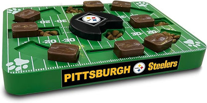Pets First NFL Pittsburgh Steelers Puzzle Toy, Puzzle Treat Dog Toy, Interactive Dog Treat Toy, Dog Puzzle