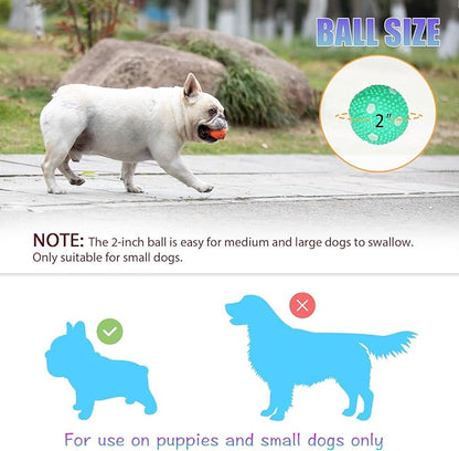 Automatic Ball Launcher for Dogs, Dog Fetch Ball Thrower Launcher, 4 Adjustable Distances, Interactive Pet Self Playing for Small Dogs and Puppies with 10 Balls (2 inches)