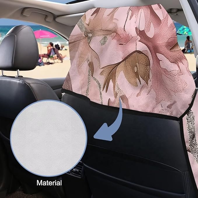 SEANATIVE Car Seat Towel Covers - Breathable Sweat Absorbing Automotive Seat Protectors for Gym, Camping & Pet Transport (Fits SUV/Truck), Camo Hunting Pink Print