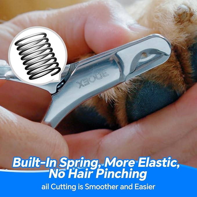 Professional Stainless Steel Dog Cat Nail Clippers & Trimmer Set, Sharp Blades for Precise Cutting, Easy-Grip Ergonomic Handle with Built-in Nail File, Durable Pet Grooming Tool for Small to Large Pet