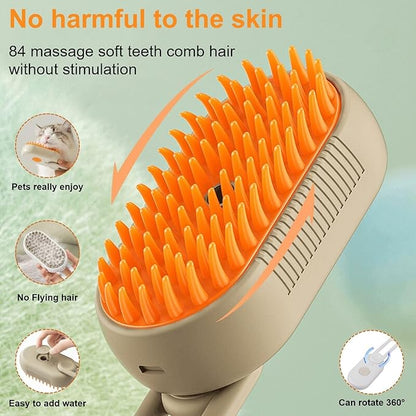 Cat Water Brush for Shedding,Water Comb for Dogs, Water Heat Grooming,3 in 1 Pet Comb for Dog Massaging,Hair Self Cleaning and Removal, for Shedding and Indoor Cats,cat Grooming Supplies