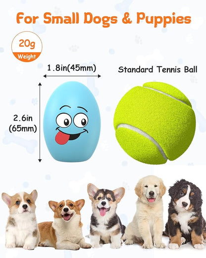Squeaky Dog Toys, Soft Puppy Egg Balls, Funny Interactive Squeak Pet Chew Toy, [10 Pack] Fetch Play Balls Toy for Puppies Small Medium Breeds, 2.6"*1.8"
