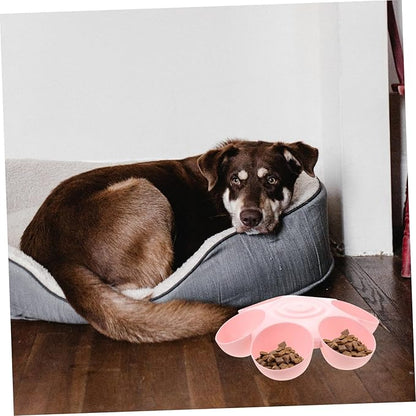 Flower Pet Bowl Kitten Feeding Bowls Cat Food Dish Pet Feeding Station Slow Feeding Cat Bowls Slow Dog Water Bowl Puppy Water Dispenser Puppy Water Feeder Pink Plastic