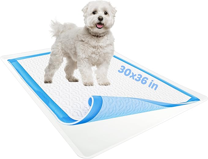 Skywin Dog Pee Pad Holder Tray Fits Up to 30” x 36” Wee Wee Pee Pads - Stable Grip, Raised Edges, Quick-Wipe Silicone Surface Dog Potty Tray Holder for Indoor Flooring Protection (White)