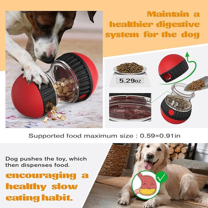 Interactive Dog Puzzle Toy - Adjustable Treat Dispensing Food Dispenser Slow Feeder Bowls, Boredom Busters for Dogs to Keep Them Engaged and Busy for Small Medium Large Dogs