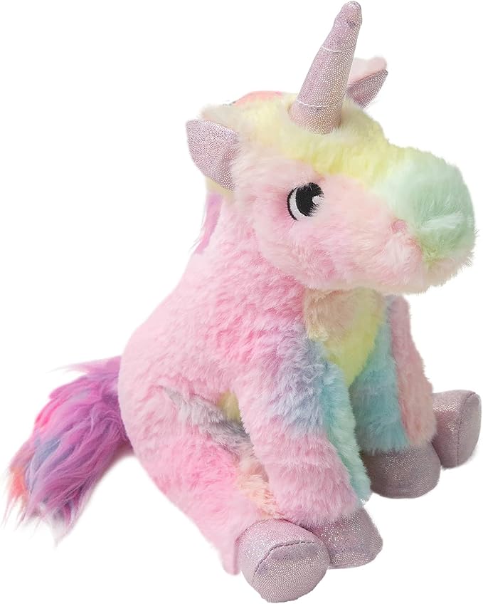 Snugarooz Tye The Unicorn Plush Tie Dye Toy - Soft & Durable Chew Toy for Puppies - Made from Recycled Materials - Crinkle & Squeak Sounds