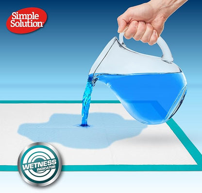 Simple Solution All Day Dog Pads, Disposable Puppy Training Pads with Lavender Scent, Leak Proof Pet Pee Pads for Indoor Potty Training, Odor Control, Quick Dry Floor Protection, 23"x24", 50 Count