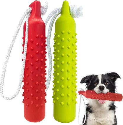 BINGPET Dog Float Bumper Toy 2 Pack,10.8 Inch Large Training Dummy Retrieving Bumpers Summer Pool Toy Tug Game for Large XL Dogs Retriever(Red & Green)