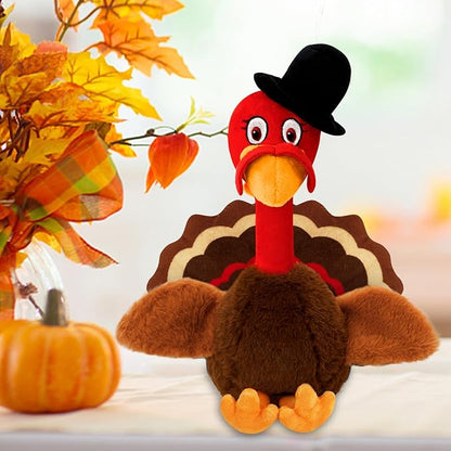 Thanksgiving Dog Toys, Turkey Squeaky Dog Toys with Cotton Rope and Crinkle, Thanksgiving Dog Gifts for Small Medium and Large Dogs
