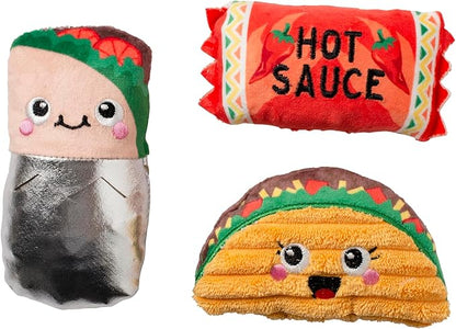 Fringe Studio I GOT The HOTS for You, Small Plush Dog Toy 3PCS Set, PetShop Collection (662107)