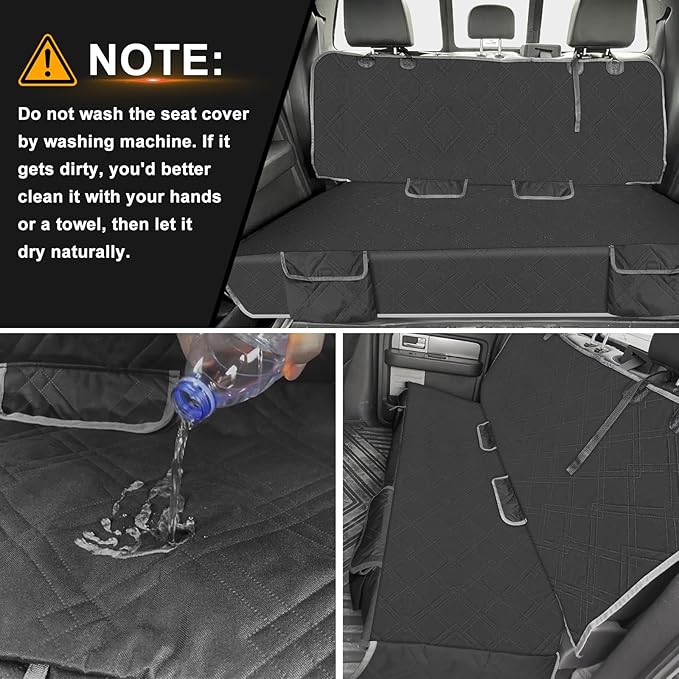 Dog Car Seat Cover Compatible with Toyota 4Runner 4 Door 2009-2024, Waterproof Pet Bench Seat Cover for Back Seat, 600D Heavy Duty Scratch Proof Nonslip Truck Seat Covers for Dogs