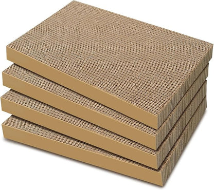 AGYM Cat Scratchers 4 Packs Refill Cat Scratching Pad Cardboard for Indoor Cats and Kitten, Large Size Cat Scratch Pad Board Easy for Cats to Scratch