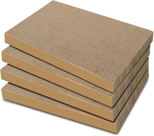 AGYM Cat Scratchers 4 Packs Refill Cat Scratching Pad Cardboard for Indoor Cats and Kitten, Large Size Cat Scratch Pad Board Easy for Cats to Scratch