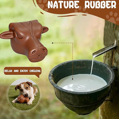 Tough Dog Toys for Aggressive Chewers | Natural Rubber Treat Dispensing Chew Toys for Medium Large Dogs, Interactive Slow Feeder Puzzle Toy for Boredom Relief & Teeth Cleaning, Dishwasher Safe