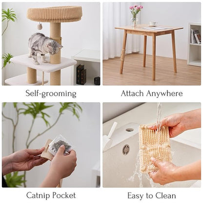 Petpals Pet Hair removal Tool, Portable Flexible Cat Massager,2 in 1 Pet Grooming Glove, Cat/Dog Hair Removal Brush for Rugs, Couch, Furniture, 3 in 1 Bundle,Valuable Kit