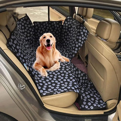 Dog Carriers Waterproof Rear Back Pet Dog Car Seat Cover Mats Hammock Protector with Belt Transportin-Black