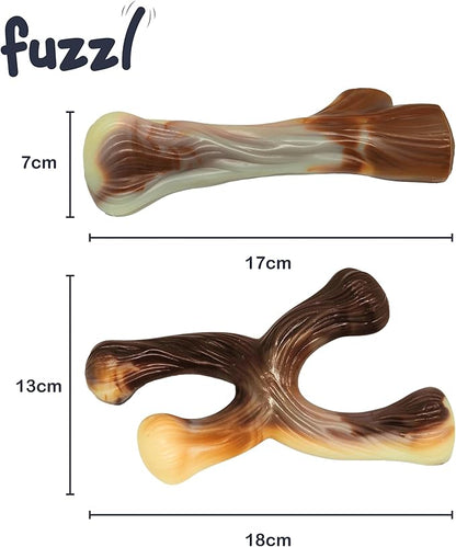 Ultra Tough Nylon Dog Chew Toy - Crossbone and Bone Beef Flavour for Extreme Chewers - Long Lasting Bone for Aggressive Chewers - Strong Puppy Toys