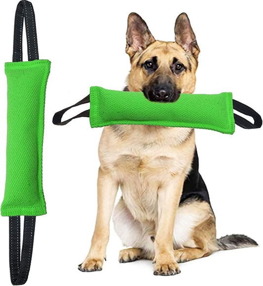 Clysoru Tug of War Dog Toy Bite with 2 Strong Handles Made of Durable Tear Resistant Strong Stitches