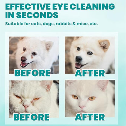 Eyes Wipes for Dogs & Cats 220 Counts, Grooming Kit Care for Dogs and Cats, Prevent Tear Stains, Eye Debris, Discharge, Mucus Secretions,Coconut Scent