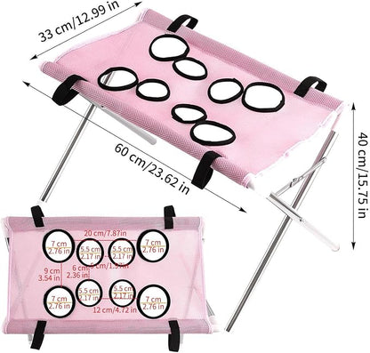 Iron Pet Grooming Hammock - 8-Hole Design Anti-Escaping Cats Sling | Polyester Cloth Kitten Grooming Hanger | for Cats Dogs Kitten Puppy Small Medium Large Breed Indoor Home Hair Cutting Ear Cleaning