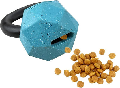 Max Fusion Made with Nike Grind, Arlee Kettlebell Treat Dispensing Dog Toy, Durable Blue Dog Treat Toy, Treat Dispenser Toys, Natural Rubber Chew Toy, Large, 1 Count