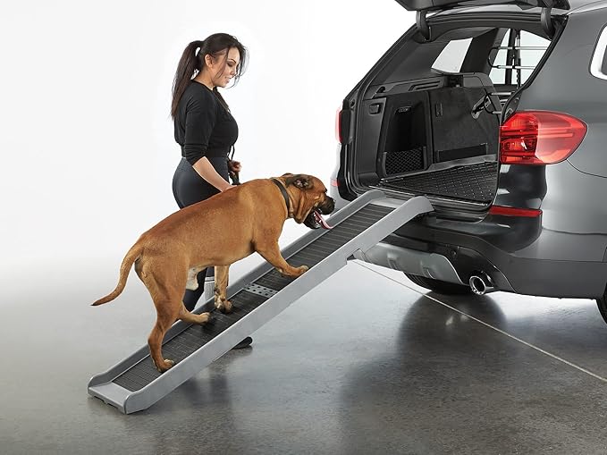 WeatherTech PetRamp - Non-Slip, Portable Dog Ramp for Large Dogs to 300 Pounds, 67" x 15" - Traction Grip Ramp, Easy Access for Pets to Car, SUV, Truck, Bed, Couch & Other Home Areas