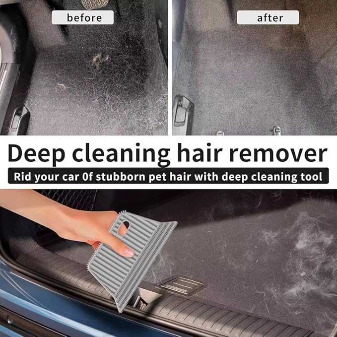Pet Hair Removal Glove 4-in-1 Premium Dog Cat Hair Removal Glove & Brush Set Electrostatic Pet Hair Remover for Furniture Carpet Car Complete Grooming Bundle with Lint Remover Reusable Magic Brush