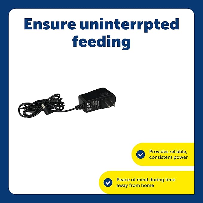 PetSafe Healthy Pet Simply Feed Power Adaptor - Durable OEM Food Dispenser Adaptor - Travel-Friendly Spare Charger with Versatile Voltage Compatibility - Additional Power Source Minimizes Downtime