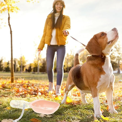 BESPORTBLE Pet Water Feeder for Dogs Portable Travel Dog Water Bottle with Bowl Attachment Easy-to-Clean Abs Material for Outdoor Hydration