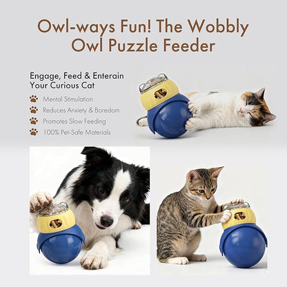 Mira's Pocket Wobble Treat Dispensing Pet Toy, Interactive Slow Feeder Puzzle Toy for Mental Stimulation and Boredom Relief for Cats and Dogs