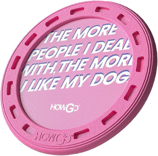 HOWGO Flyer Dog Toy, Dog Flying Disc, Flyer Dog Toy, Best for Flight, Lightweight, Durable and Water Resistant, 9.84'' (Pink)