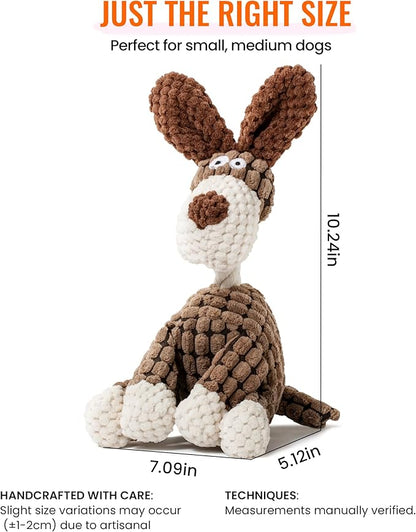 3-Pack Squeaky Plush Dog Toys - Adorable Animal Designs with Soft Cotton Filling, Cute Stuffed Dog Chew Toys for Small, Medium Non-Aggressive Chewing Dogs Chewer (Giraffe&Donkey&Dog)