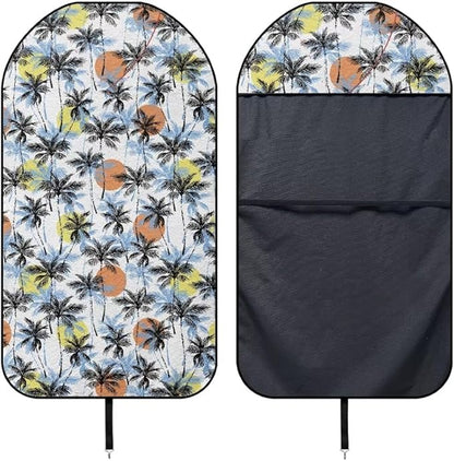 Coldinair Palm Tree Towel Car Seat Cover for Men,Sweat Car Seat Protector after Workout,Gym,Swimming,Anti-Slip Universal Car Seat Covers for Truck,Van,SUV