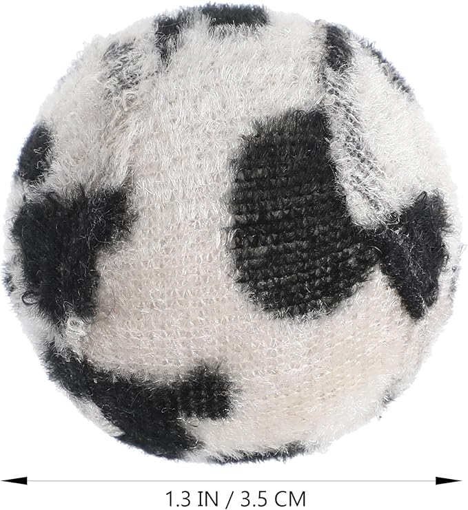 Animal Wrapped Tennis Balls Cat Toy Set 10 Pcs Leopard Print Interactive Cat Toys for Indoor Cats Stimulate Natural Instincts and Prevent Scratching